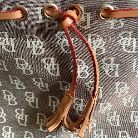 Dooney & Bourke Logo Canvas and Leather Tassel Bag - Picture 6 of 8